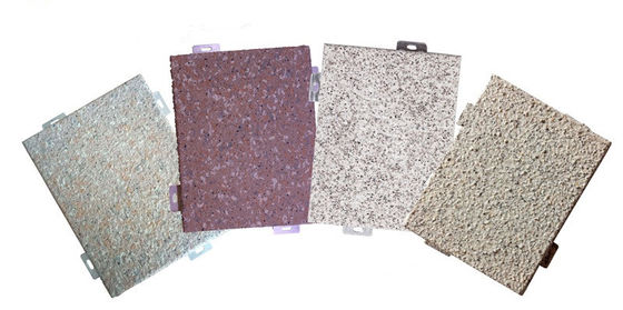 Longueur personnalisée revêtement de mur extérieur bois grain marbre placage en aluminium
