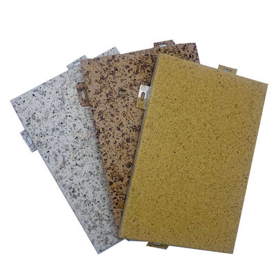Veneer en aluminium de grain de bois/marbre moderne avec une longueur personnalisée et revêtement PVDF/PE