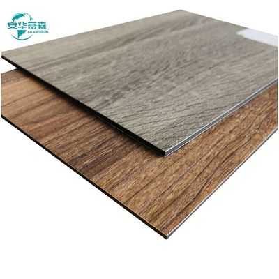 2440 mm Grain de bois revêtement de paroi extérieur revêtement Pvdf ACP 6 mm