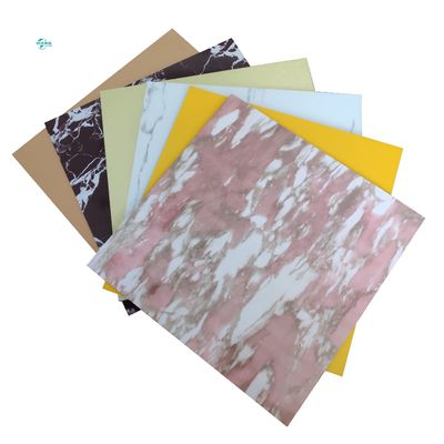 3 mm 2 mm Marbre Grain Blanc Marbre Acp Feuille Acp Feuille de miroir ISO14001