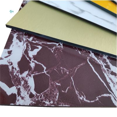 Facile d'installation Acp feuille de marbre conception extérieure Acp revêtement surface mate