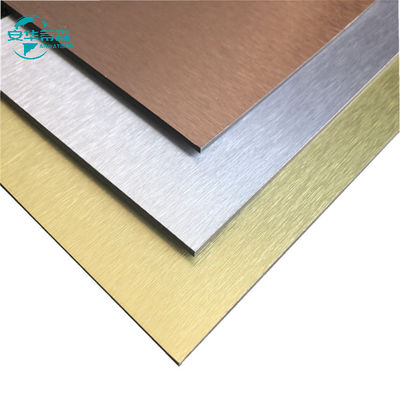 ISO14001 Panneau composite brossé en aluminium ignifuge ACP pour la construction
