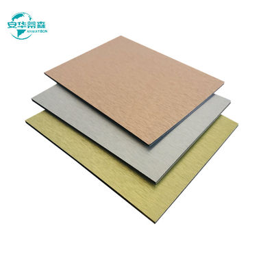 Série A3003: revêtement de paroi extérieur en feuille composite en aluminium brossé en alliage d'aluminium