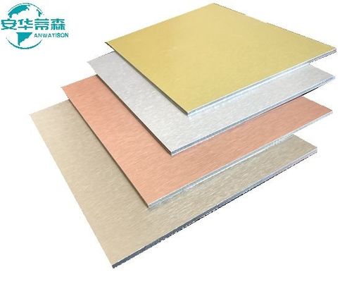 Panneau composite en aluminium brossé à haute brillance 2440 mm Acp Feuille de miroir 3 mm 4 mm