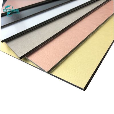 ISO14001 Matériau composite en aluminium brossé composite en aluminium Panneaux Acm 1220 mm