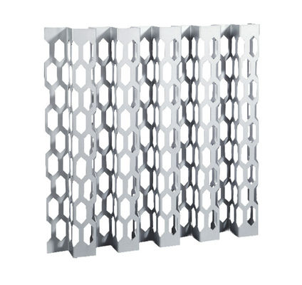 Tableau fermé emballé Fecades Composite Art creux Matériaux de construction à couture plate céramique Hyperbolique Rideau mural Aluminium